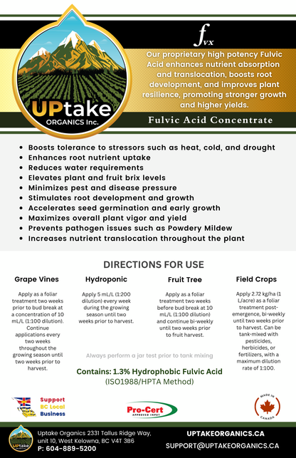 ƒVX Fulvic Acid Concentrate - 1000L Tote